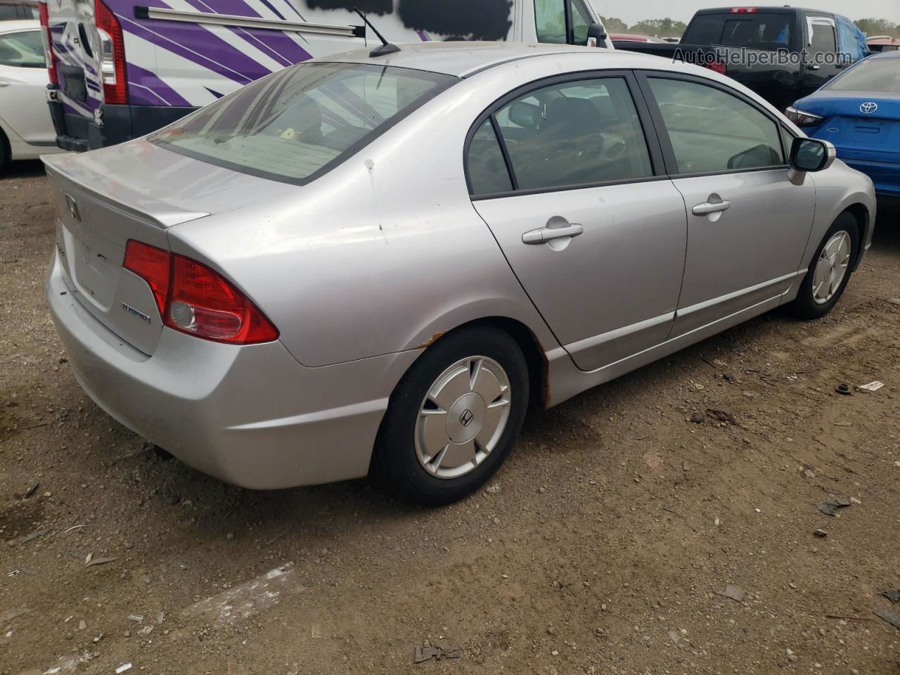 2008 Honda Civic Hybrid Silver vin: JHMFA36278S009620