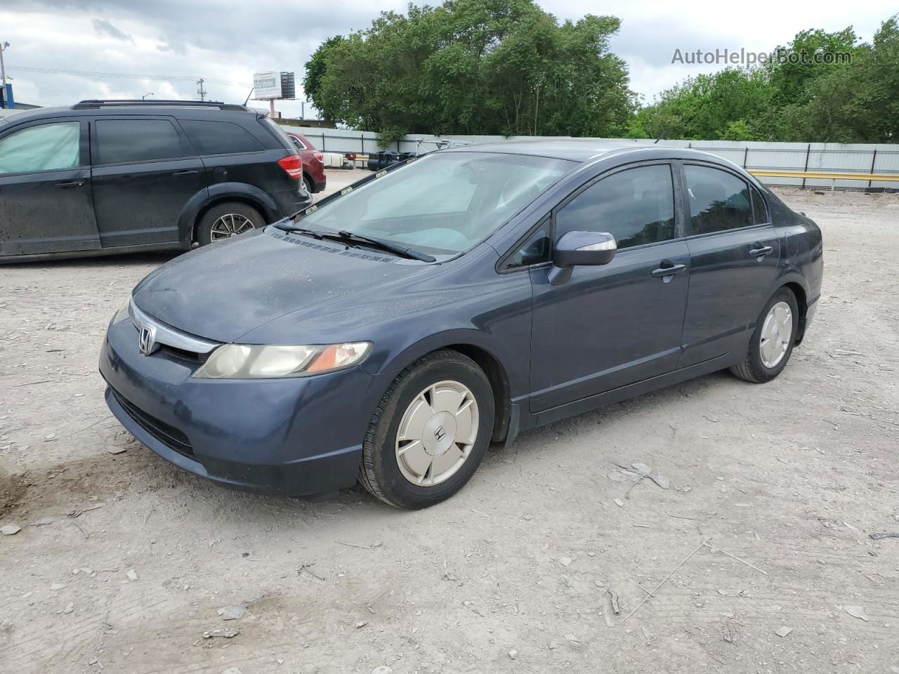 2008 Honda Civic Hybrid Синий vin: JHMFA36278S026269