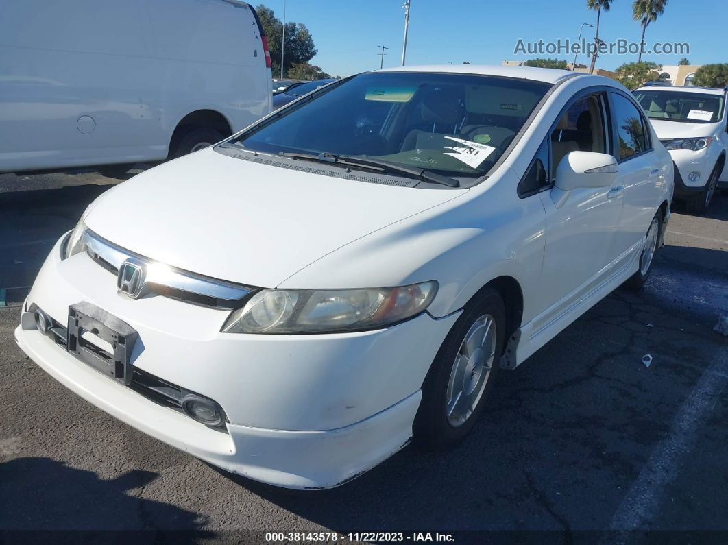 2006 Honda Civic Hybrid Белый vin: JHMFA36286S001488