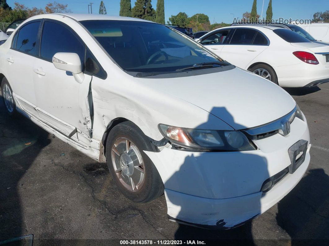 2006 Honda Civic Hybrid Белый vin: JHMFA36286S001488