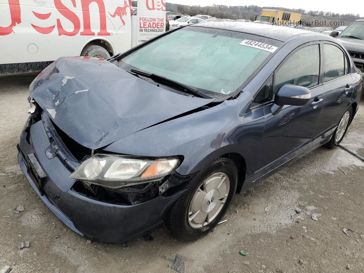 2006 Honda Civic Hybrid Gray vin: JHMFA36286S022843