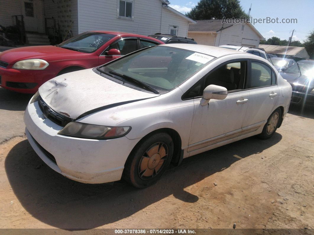 2006 Honda Civic Hybrid   White vin: JHMFA36286S026035