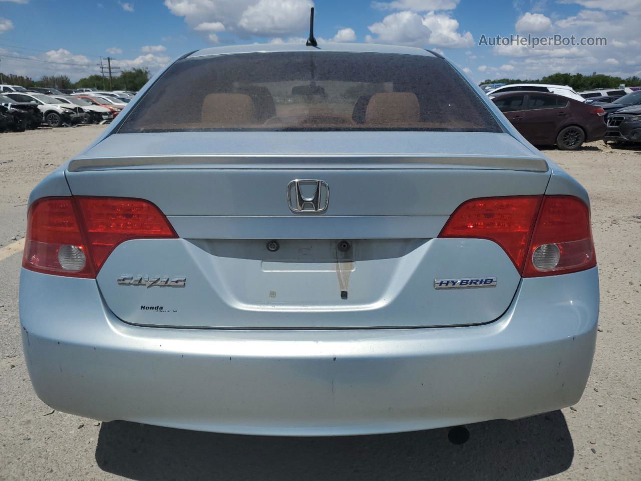 2008 Honda Civic Hybrid Blue vin: JHMFA36288S013272