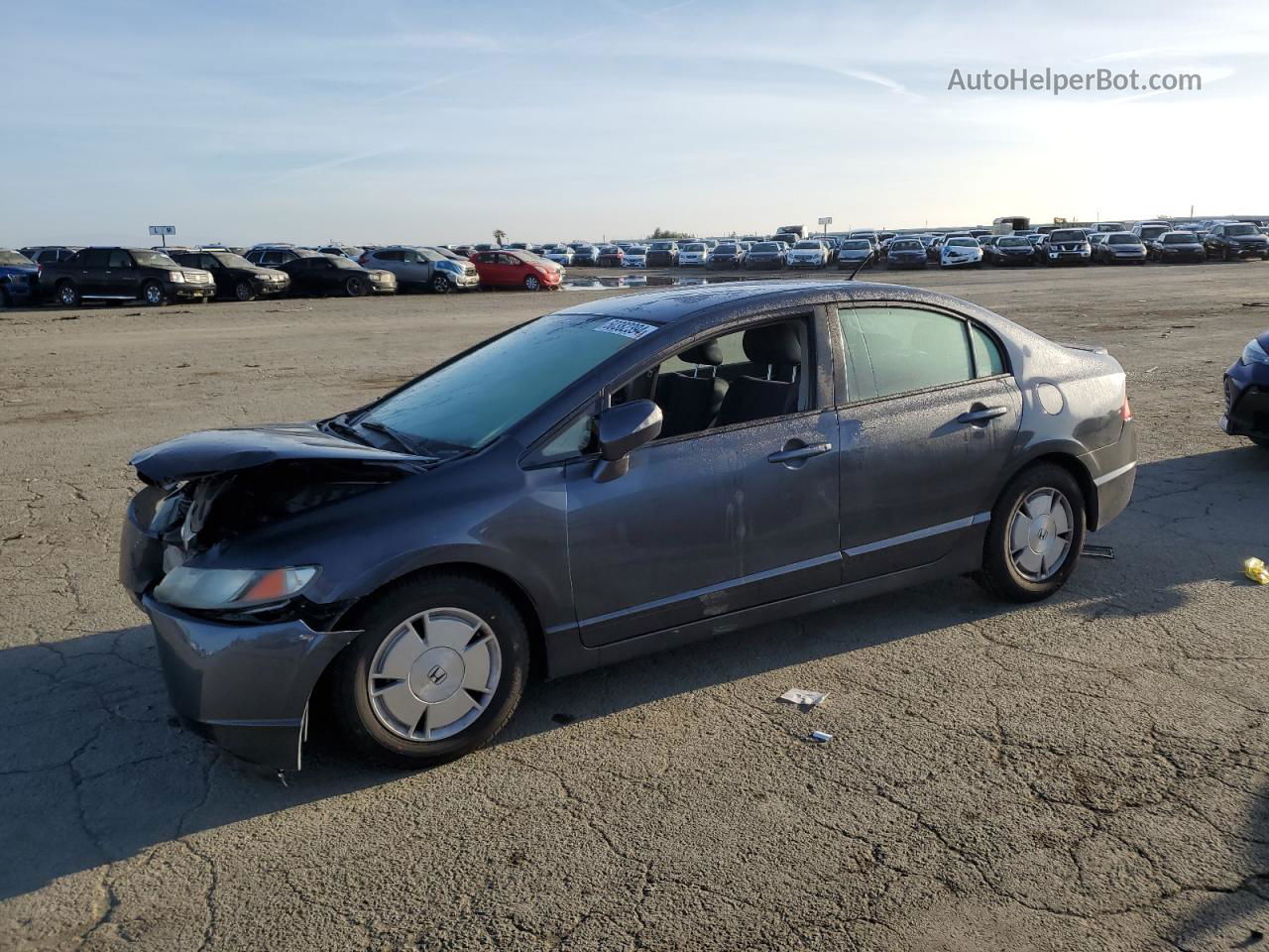 2008 Honda Civic Hybrid Gray vin: JHMFA36288S015619