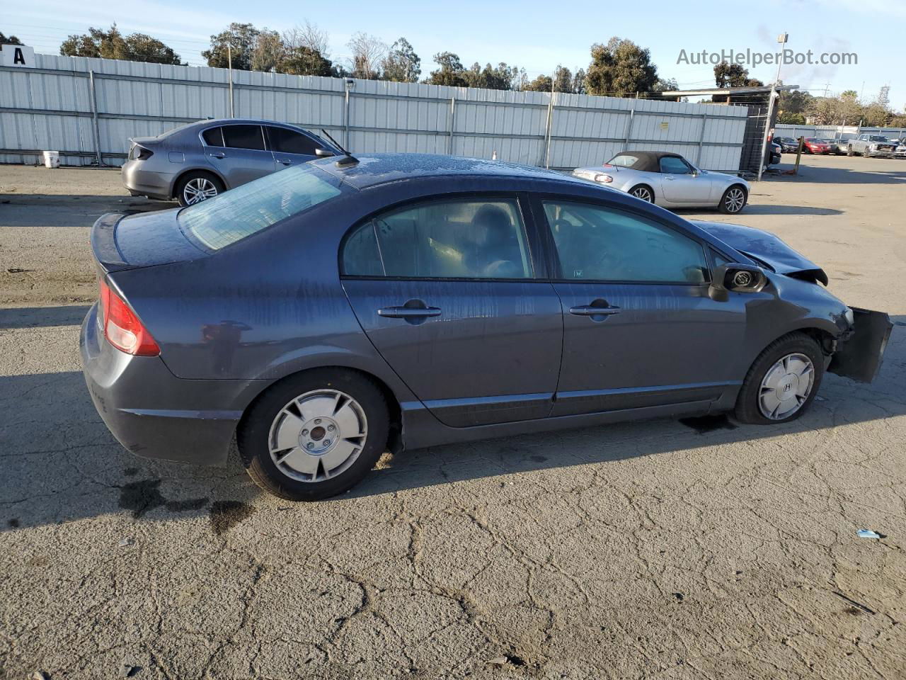 2008 Honda Civic Hybrid Gray vin: JHMFA36288S015619