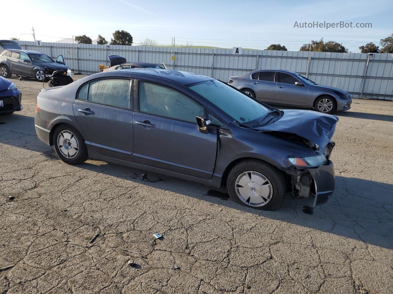 2008 Honda Civic Hybrid Серый vin: JHMFA36288S015619