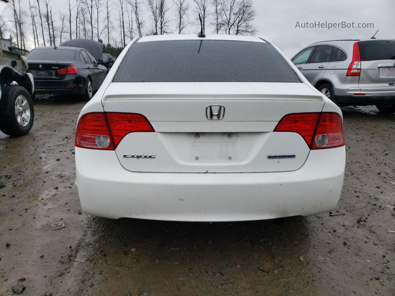 2008 Honda Civic Hybrid White vin: JHMFA36288S030332