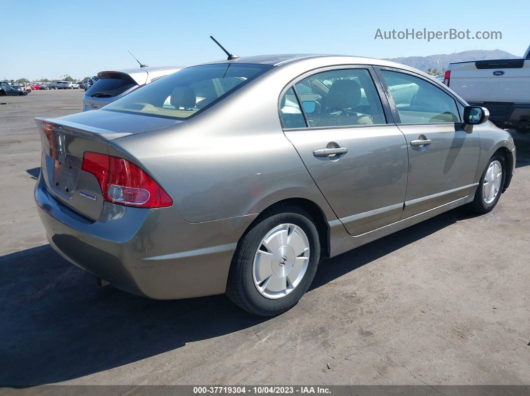 2006 Honda Civic Hybrid   Бежевый vin: JHMFA36296S009728