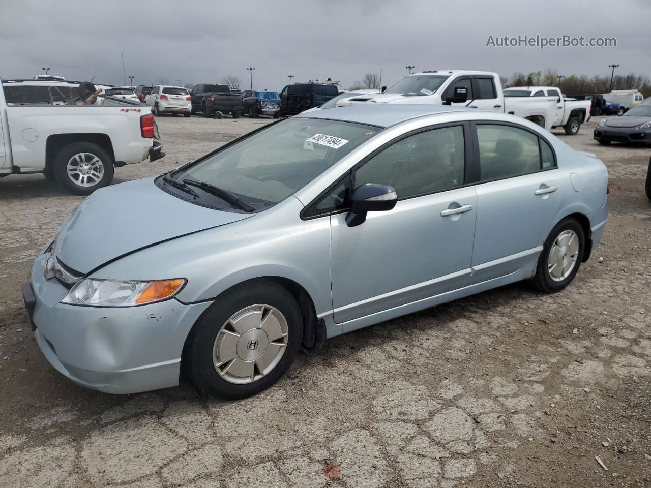 2006 Honda Civic Hybrid Blue vin: JHMFA36296S010202