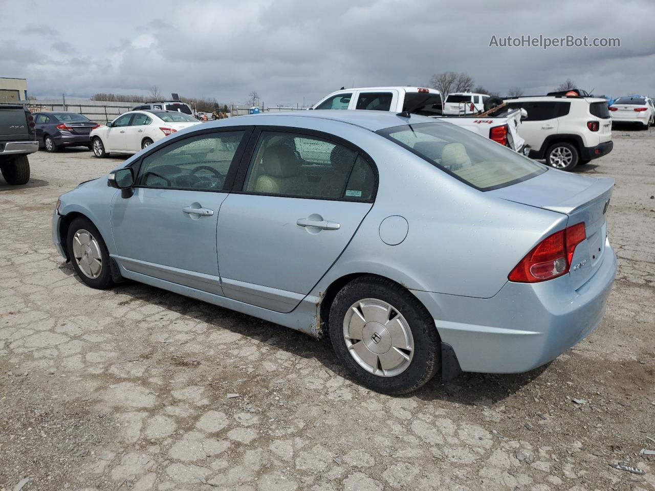 2006 Honda Civic Hybrid Blue vin: JHMFA36296S010202