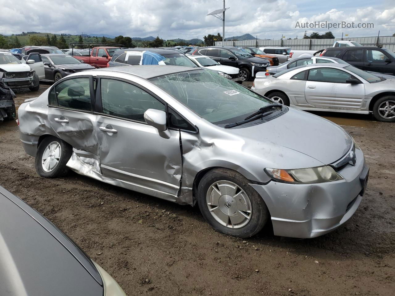 2006 Honda Civic Hybrid Silver vin: JHMFA36296S020194