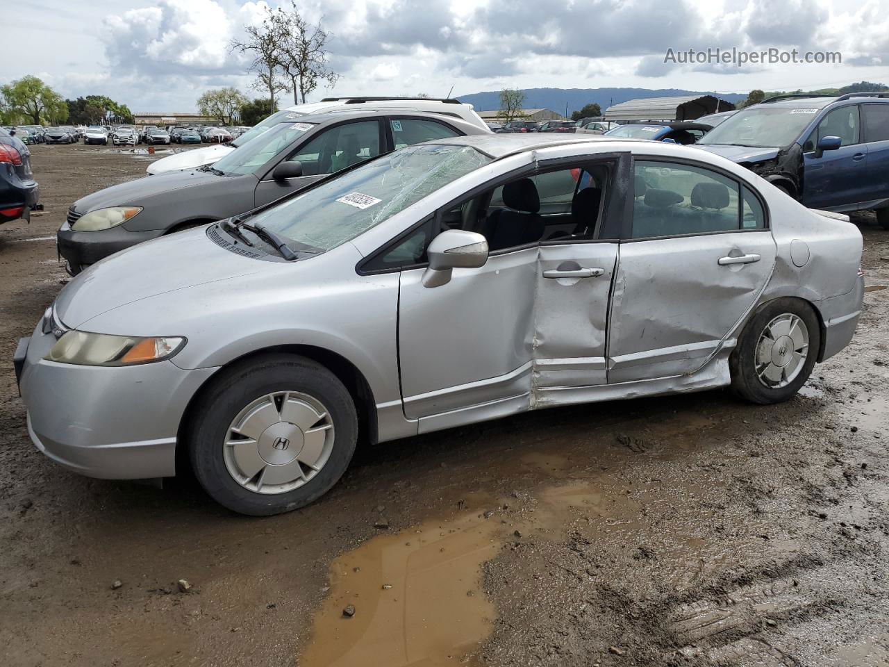 2006 Honda Civic Hybrid Silver vin: JHMFA36296S020194