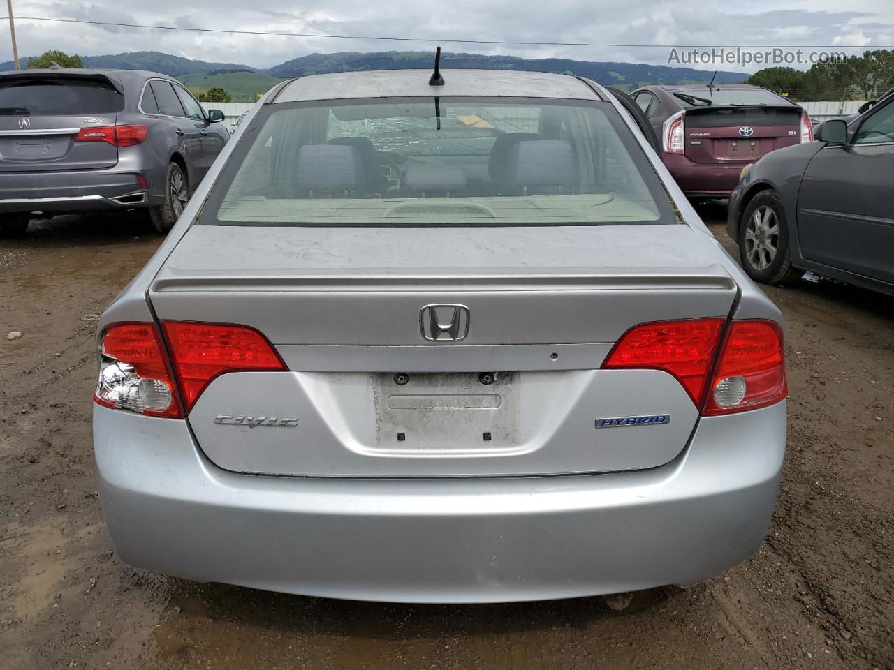 2006 Honda Civic Hybrid Silver vin: JHMFA36296S020194