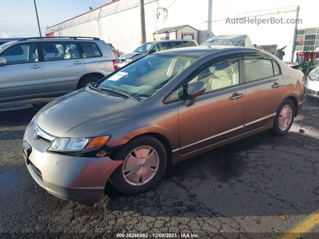 2006 Honda Civic Hybrid   Серый vin: JHMFA36296S026576