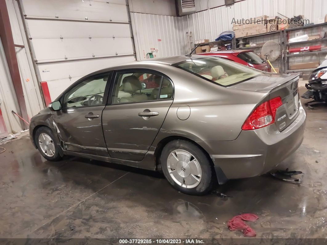 2006 Honda Civic Hybrid   Brown vin: JHMFA36296S028876