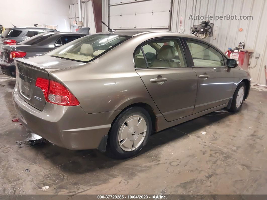 2006 Honda Civic Hybrid   Коричневый vin: JHMFA36296S028876