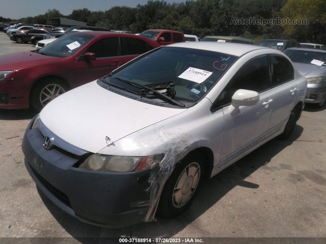 2006 Honda Civic Hybrid   Белый vin: JHMFA36296S030076