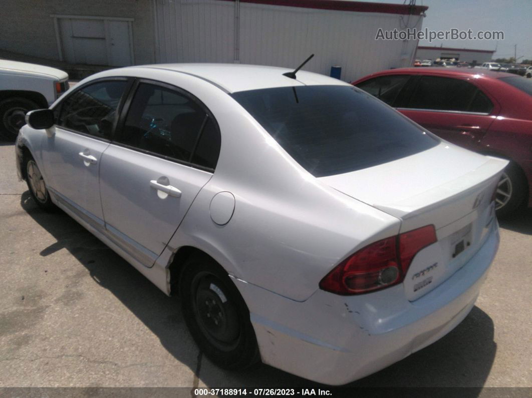 2006 Honda Civic Hybrid   White vin: JHMFA36296S030076