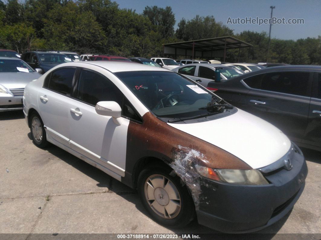 2006 Honda Civic Hybrid   Белый vin: JHMFA36296S030076