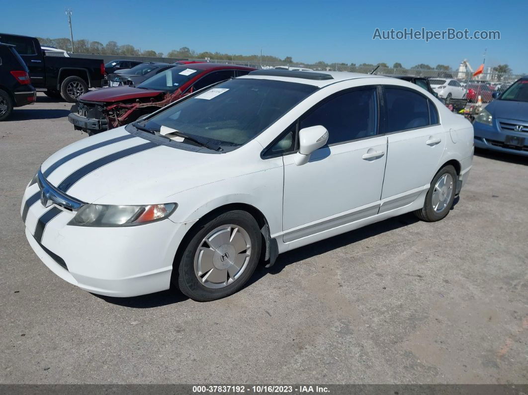 2006 Honda Civic Hybrid   White vin: JHMFA36296S031020