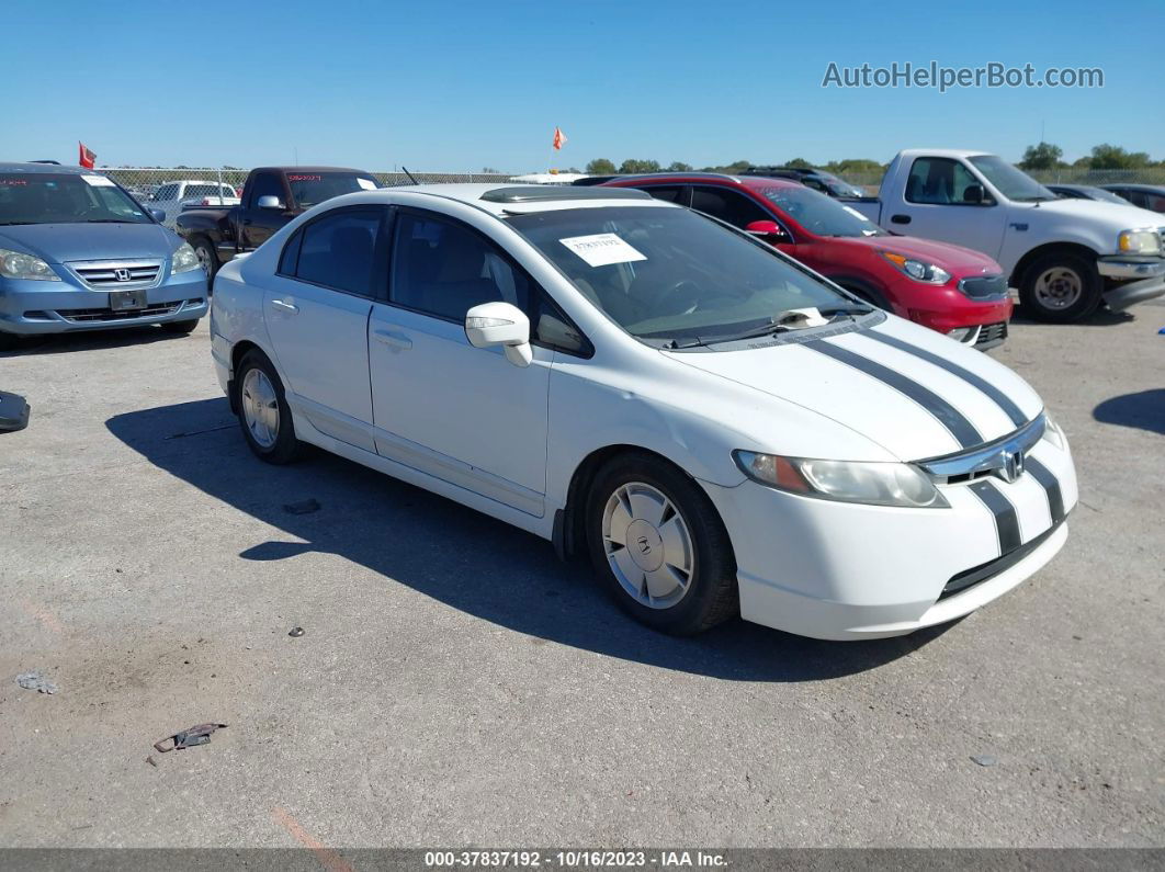 2006 Honda Civic Hybrid   White vin: JHMFA36296S031020