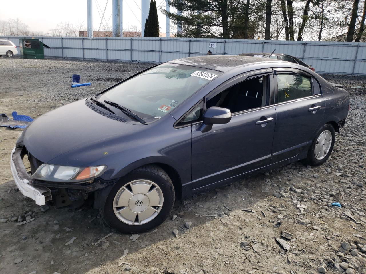 2008 Honda Civic Hybrid Синий vin: JHMFA36298S018545