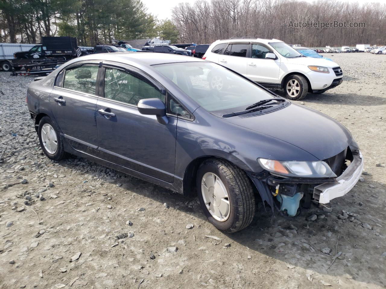 2008 Honda Civic Hybrid Синий vin: JHMFA36298S018545