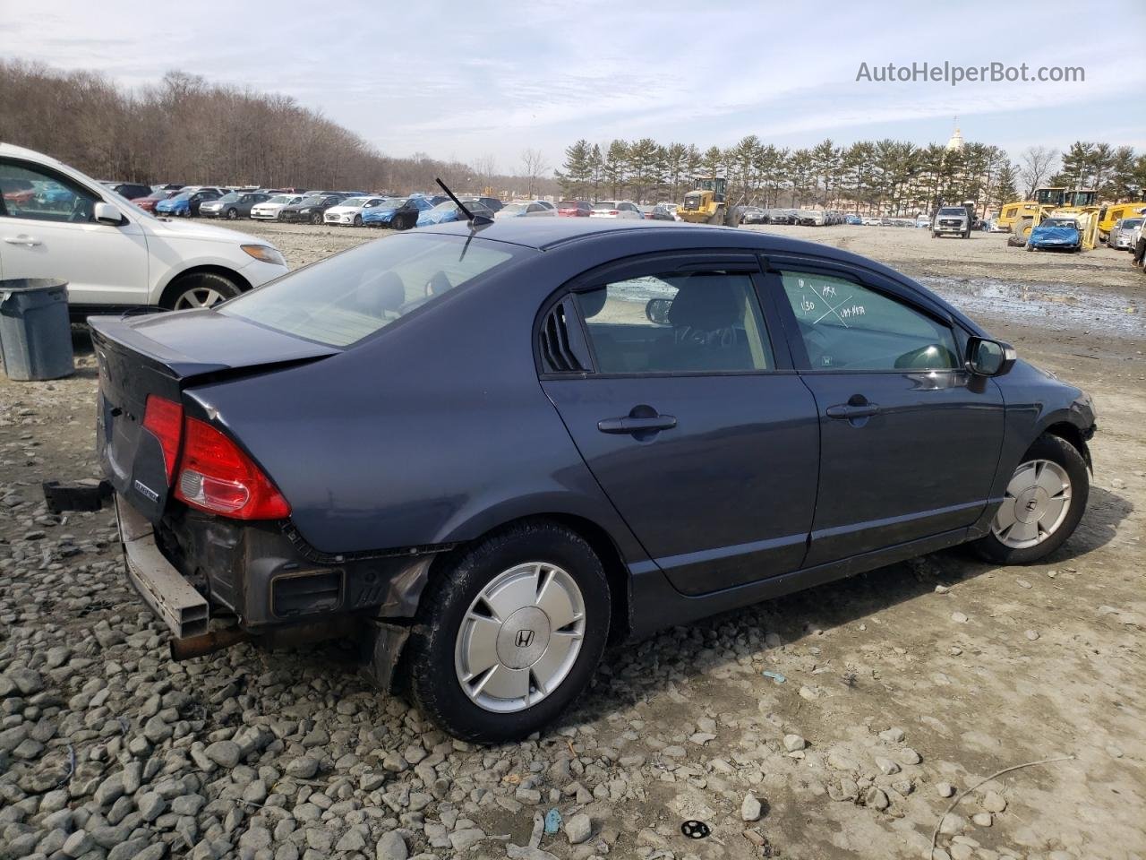 2008 Honda Civic Hybrid Синий vin: JHMFA36298S018545