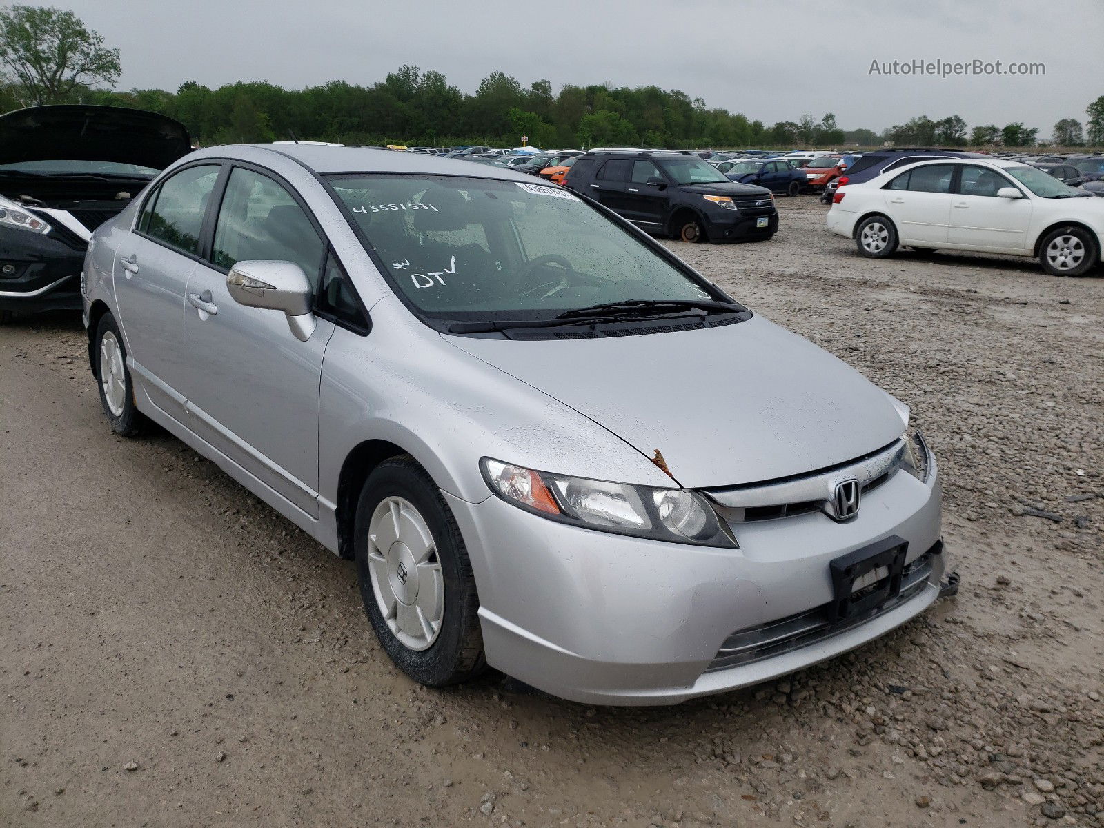 2008 Honda Civic Hybrid Silver vin: JHMFA36298S029965