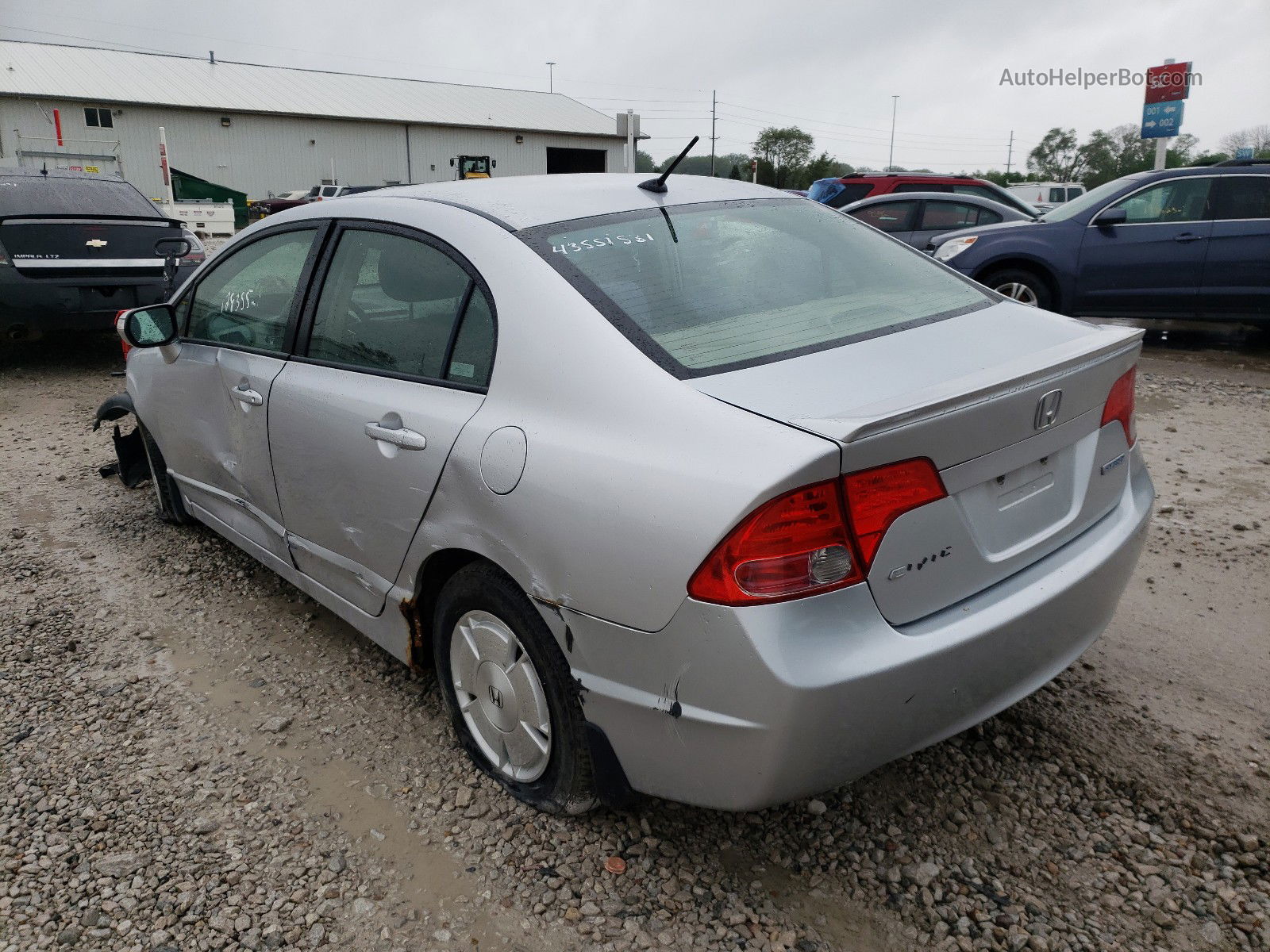 2008 Honda Civic Hybrid Silver vin: JHMFA36298S029965