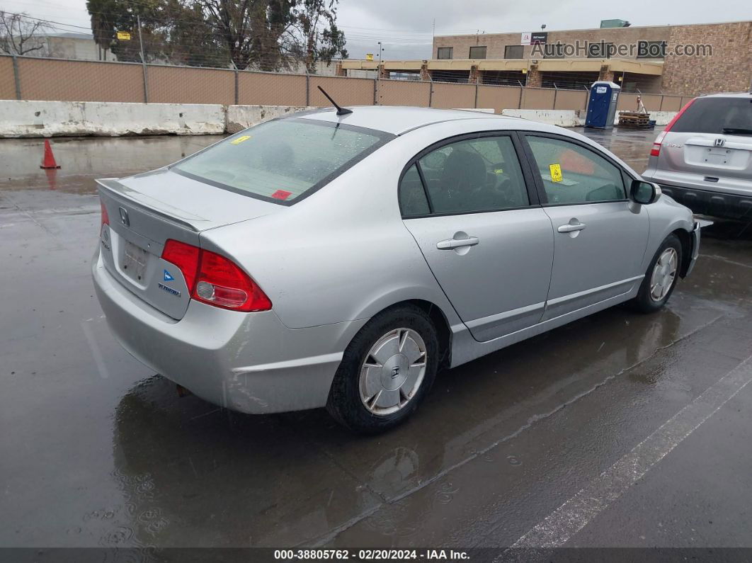 2006 Honda Civic Hybrid   Silver vin: JHMFA362X6S015375