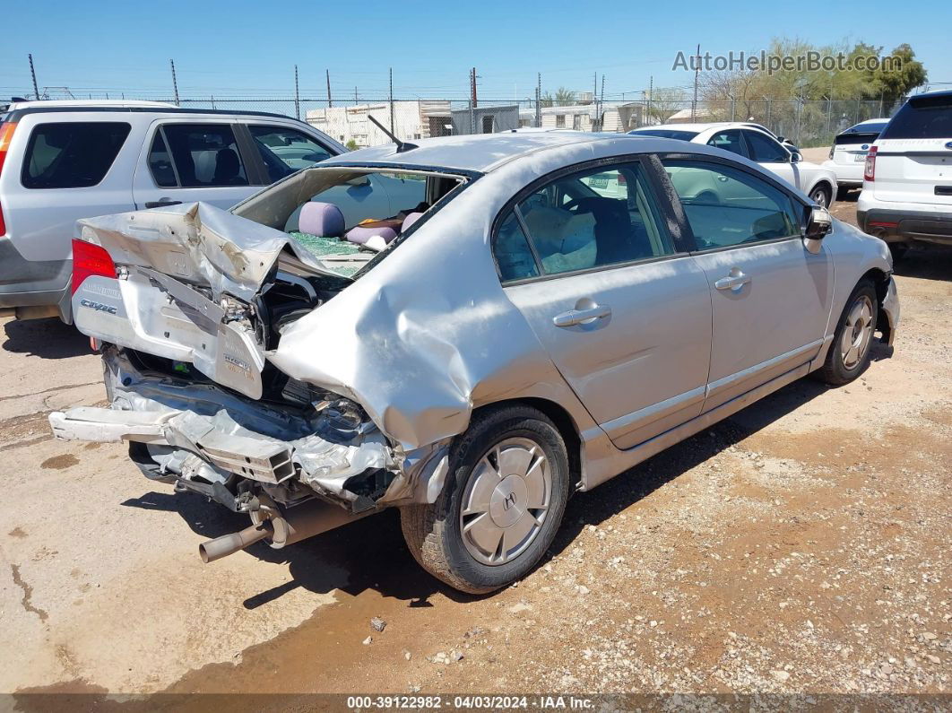 2006 Honda Civic Hybrid   Silver vin: JHMFA362X6S024979