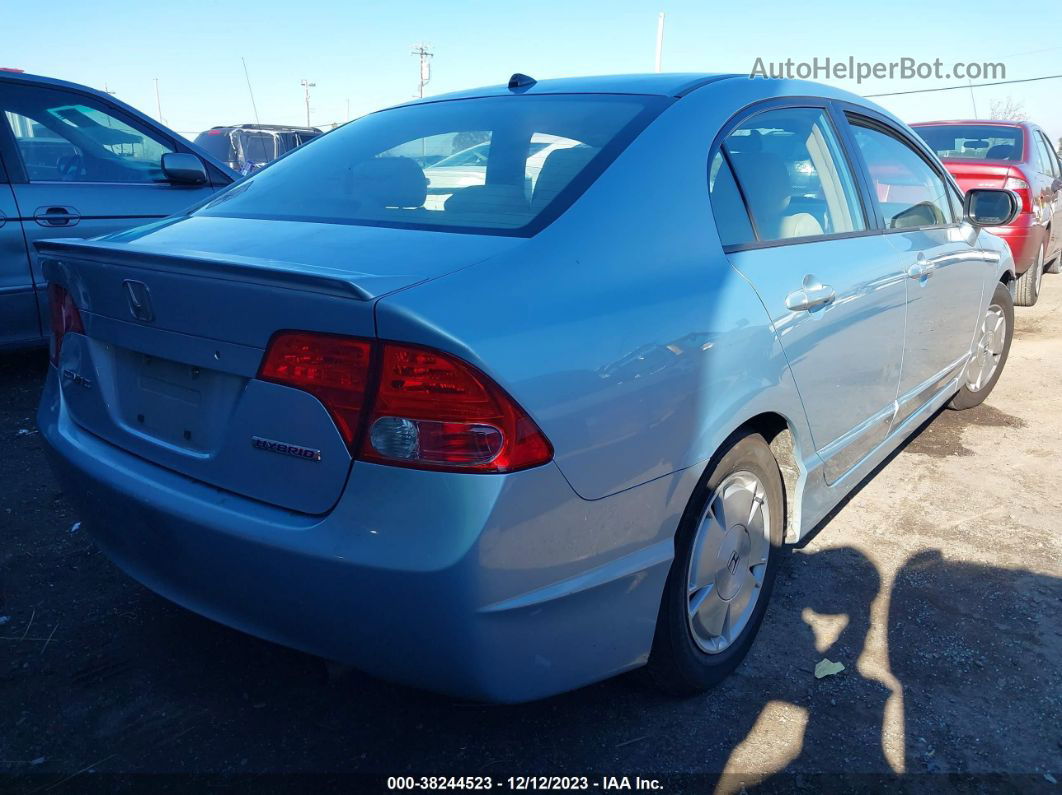 2006 Honda Civic Hybrid   Light Blue vin: JHMFA362X6S026165