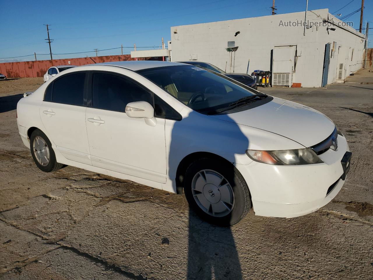 2008 Honda Civic Hybrid Белый vin: JHMFA362X8S004606