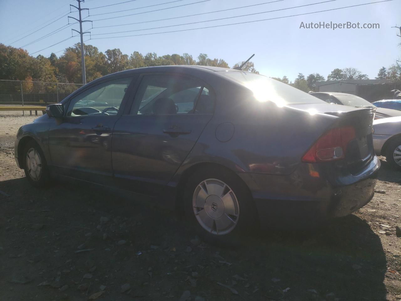 2008 Honda Civic Hybrid Синий vin: JHMFA362X8S022538