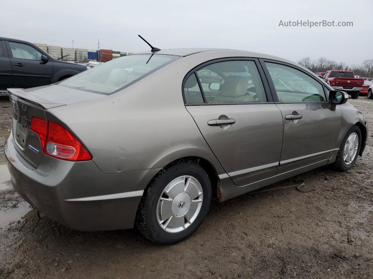 2008 Honda Civic Hybrid Желто-коричневый vin: JHMFA362X8S022751