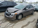 2012 Honda Civic Lx Gray vin: JHMFB2F52CS001614