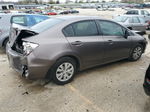 2012 Honda Civic Lx Gray vin: JHMFB2F52CS001614