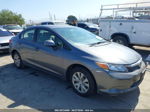 2012 Honda Civic Lx Gray vin: JHMFB2F56CS005150