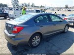 2012 Honda Civic Lx Gray vin: JHMFB2F56CS005150