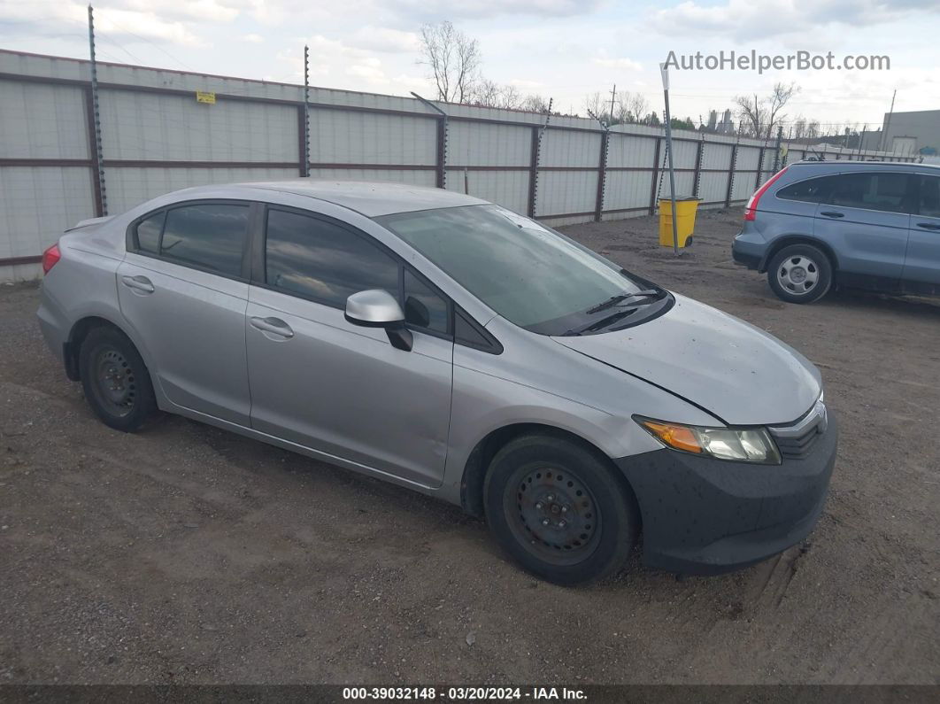 2012 Honda Civic Lx Silver vin: JHMFB2F57CS004864