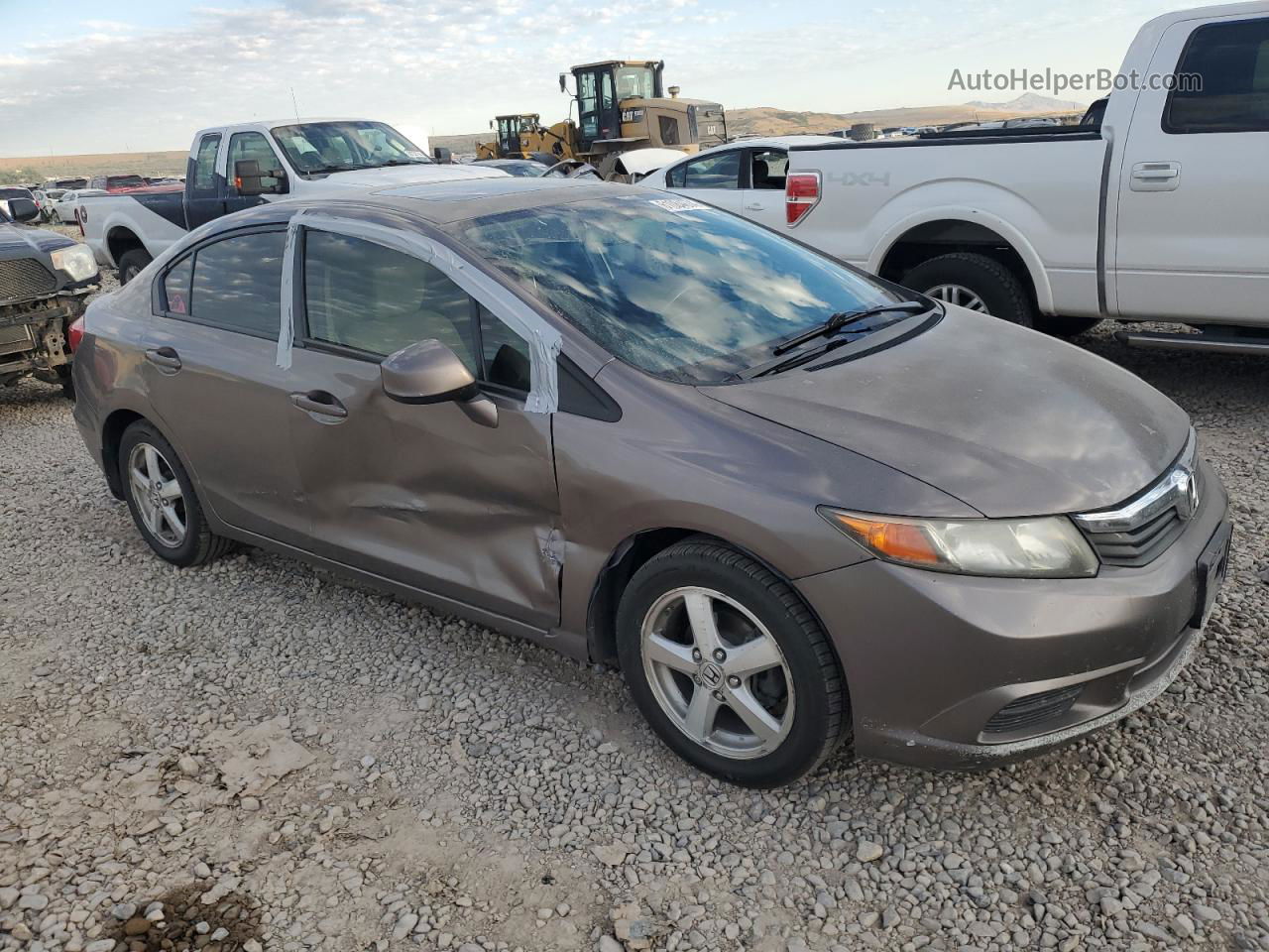 2012 Honda Civic Ex Gray vin: JHMFB2F86CS001528