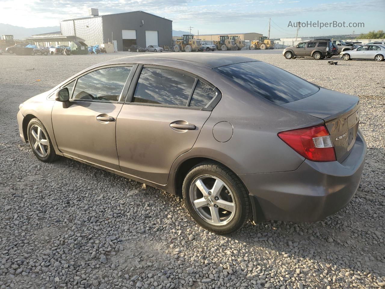 2012 Honda Civic Ex Gray vin: JHMFB2F86CS001528