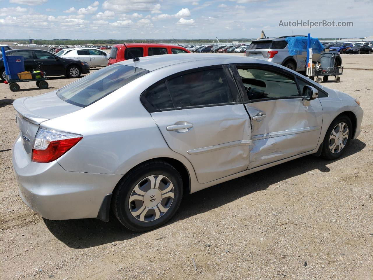 2012 Honda Civic Hybrid L Серебряный vin: JHMFB4F30CS000312