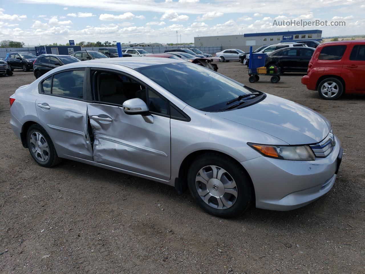 2012 Honda Civic Hybrid L Серебряный vin: JHMFB4F30CS000312