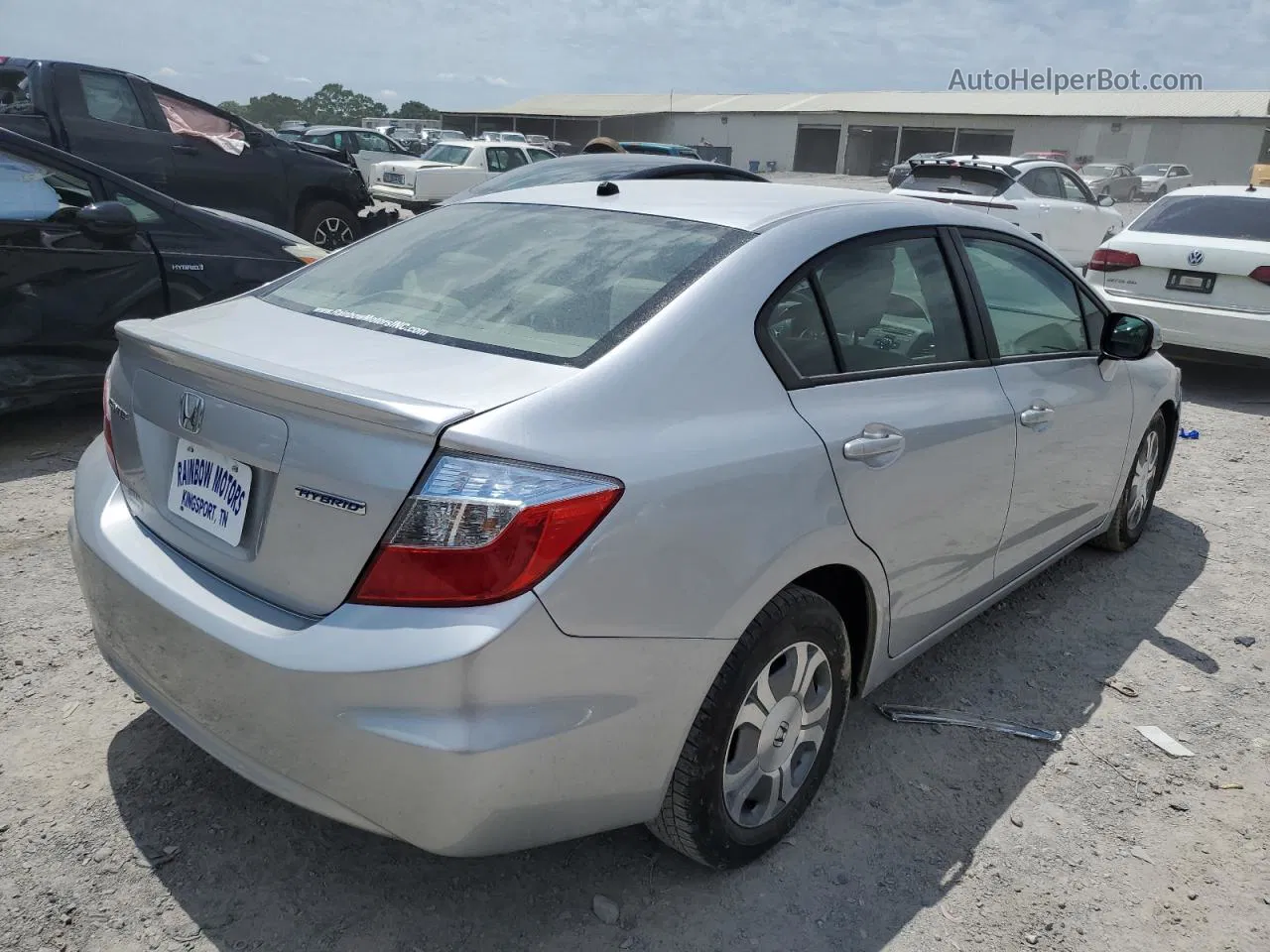 2012 Honda Civic Hybrid L Silver vin: JHMFB4F39CS001717