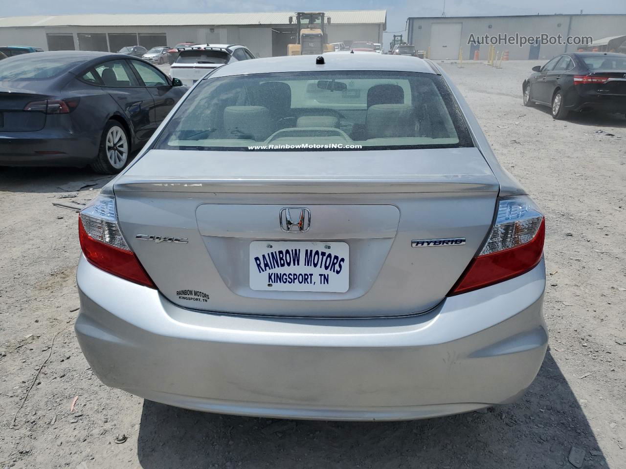 2012 Honda Civic Hybrid L Silver vin: JHMFB4F39CS001717