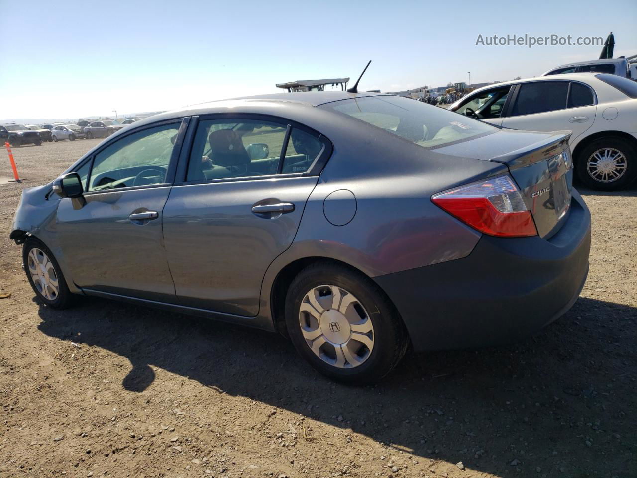 2012 Honda Civic Hybrid L Gray vin: JHMFB4F39CS010479