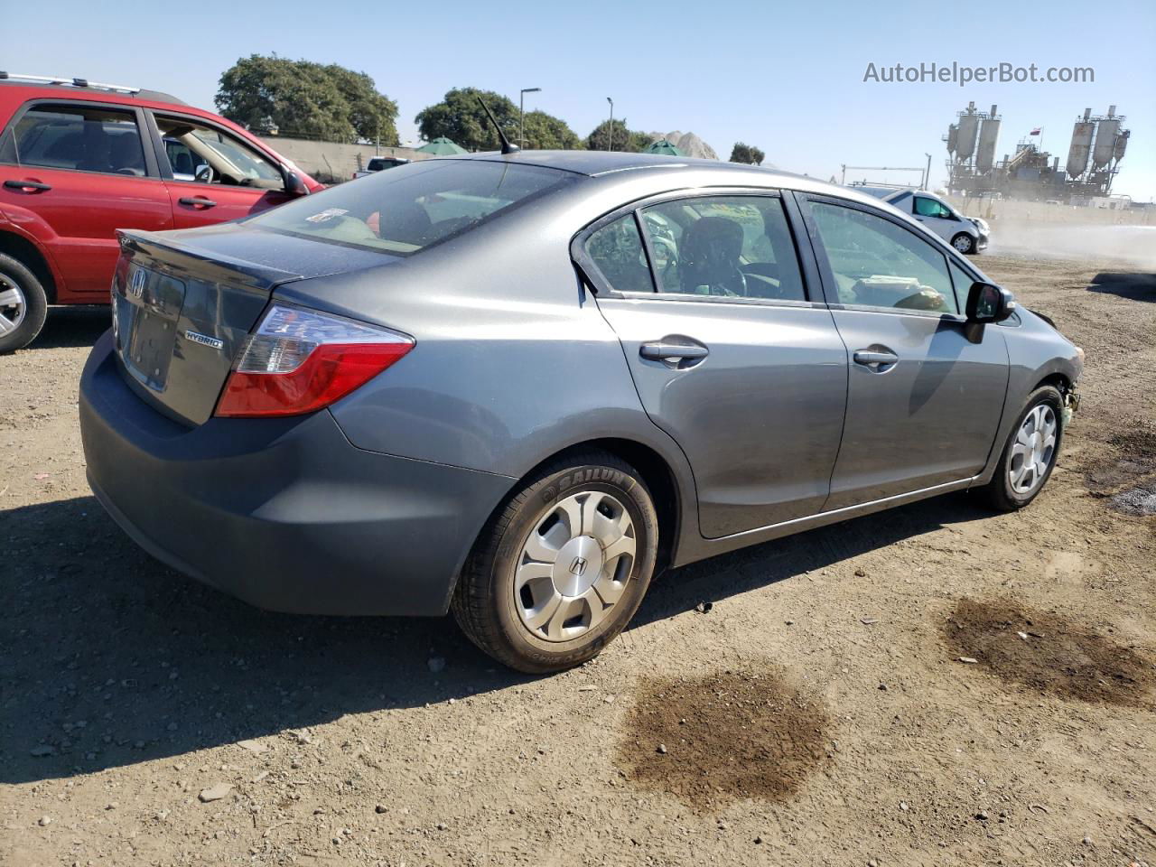 2012 Honda Civic Hybrid L Gray vin: JHMFB4F39CS010479