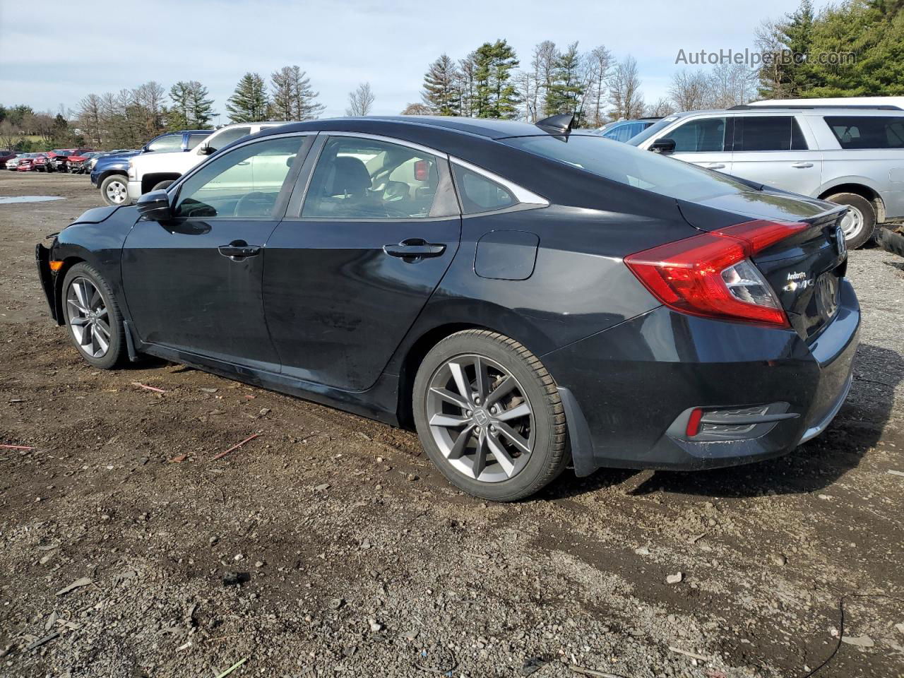 2019 Honda Civic Ex Черный vin: JHMFC1F37KX008680